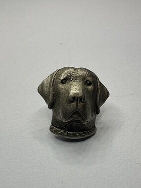 Pewter Labrador Lapel Pin Stamped TaT inc